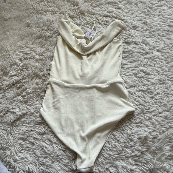 L*SPACE Anja Lace Up Cream One Piece Swimsuit - Picture 7 of 8